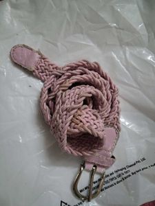Braided Pink Belt