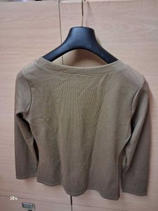 Olive Green Long Sleeve Top