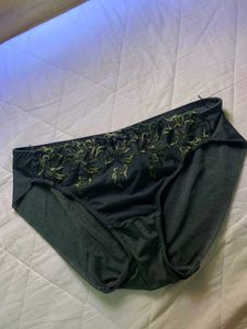 Women's Dark Grey Floral Briefs