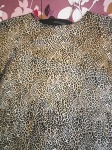 Embellished Leopard Print Kaftan Gown