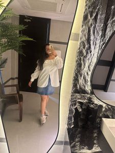 White Off-Shoulder Ruffle Blouse