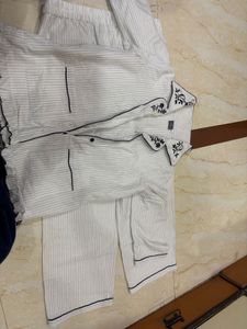 Comfortable Striped Pajama Set