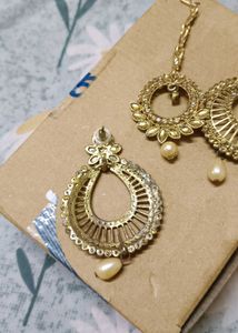 Gold Tone Indian Jewelry Set