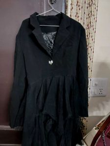 Black Modelling Style Ruffle Dress