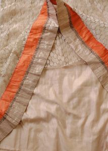 Orange Kurta Set with Mirror Work