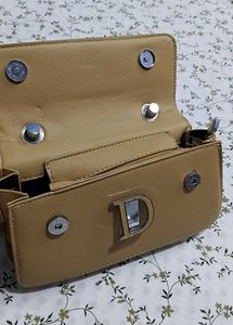 Elegant Tan Faux Leather Handbag