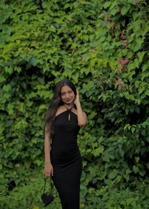 Chic Black Halter Neck Maxi Dress