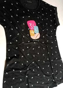 Black Printed T-Shirt