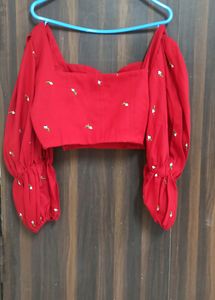 Off Shoulder Crop Top