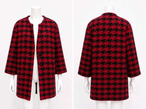 Houndstooth Pattern Coat