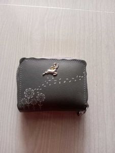 Combo Of Grey Small  Batua &amp; Pink Side Siling  Bag