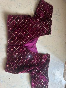Designer Peach  Sequin Saree without Blouse