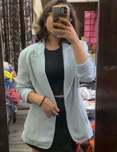 Light Blue Oversized Blazer