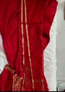 Elegant Red Embroidered Kurta Set with Dupatta