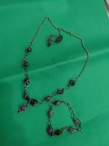 Amethyst Stone Jewellery Set