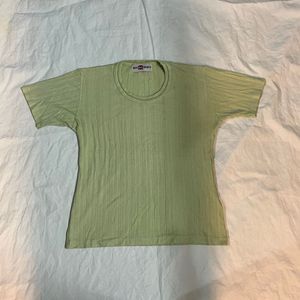 Light Green Ribbed T-Shirt