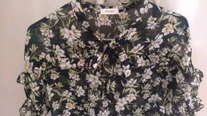 Floral Print Chiffon Top