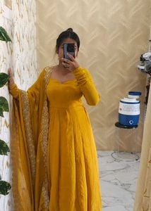 only yellow  anarkali for sale