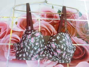 Unused Wired Floral Print Bra, 38B Size