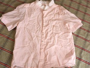 Chic Pink Button-Up Blouse