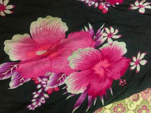 Floral Print Dress with Crochet Top