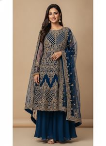 Latest woman Lehnga with Sharara set (Free size up