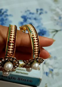 Bikaneri Polki Style Bangles