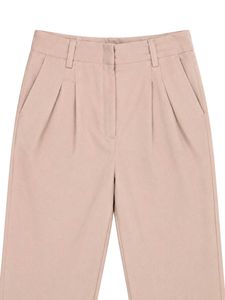 Comfortable Beige Wide Leg Trousers