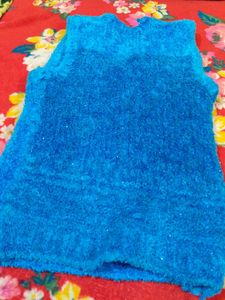 Blue Half Sweater