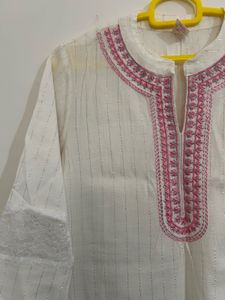 Elegant Kurta sets Embroidery white