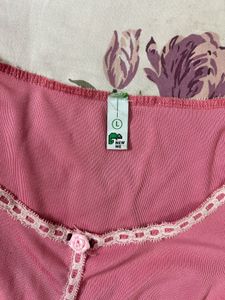 Cute Pink Peplum Top