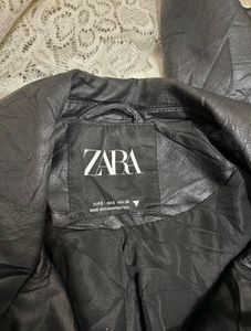 Black Faux Leather Biker Jacket