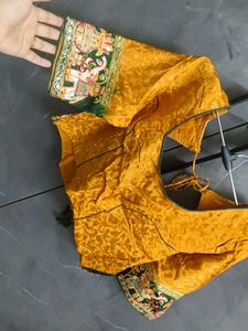 Embroidered saree and blouse