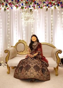Red Maroon Bridal Engagement Wedding Lehenga Choli
