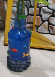 Hand-painted Fish Bottle Vase