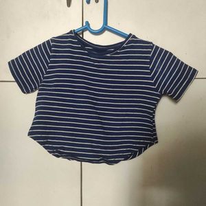 Striped Blue Top For Women