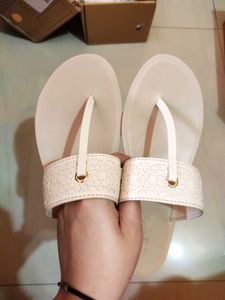 Brand New Aurelia Beige Flat Sandals