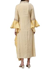 Yellow Printed Kurta