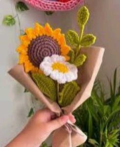 Handmade Crochet Flower Bouquet