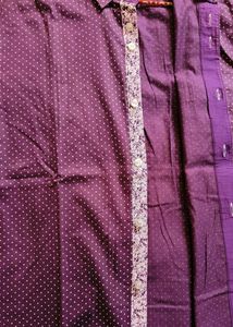 PURPLE SHIRT FOR MENS WITH WHITE DOTTED DESING