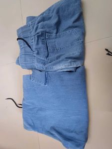 5 Jeans Light Wash Denim Cargo Pants