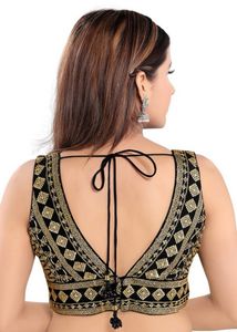 V Neck Heavy Embroidery Blouse