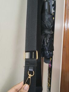 Adjustable Chic Black Shoulder Bag