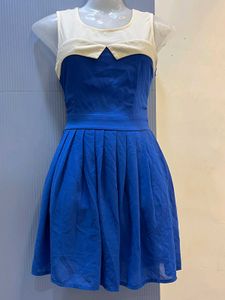 Charming Blue &amp; White A-Line Dress