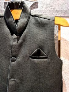 Sleek Black Nehru Jacket