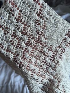 Cream Crochet Knit Top