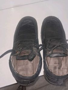 Black Leather Casual Shoes
