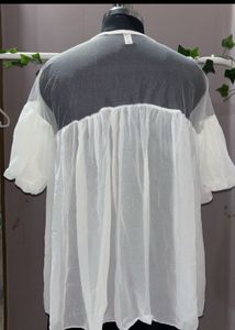 Elegant White Sheer Top