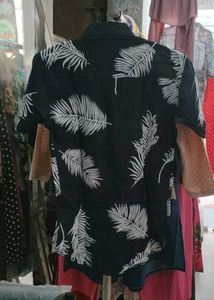 Leaf Print Casual Shirt