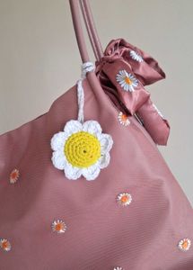 Crochet Daisy bag charms